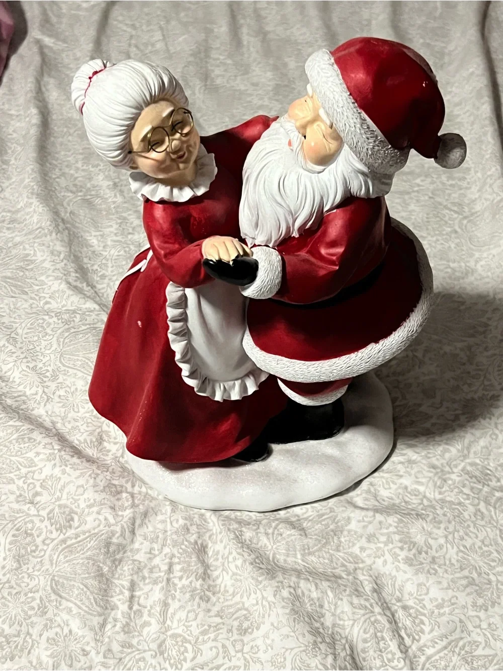 T.J.Maxx Red, White and Black Festive Santa Girl Costume Figurine